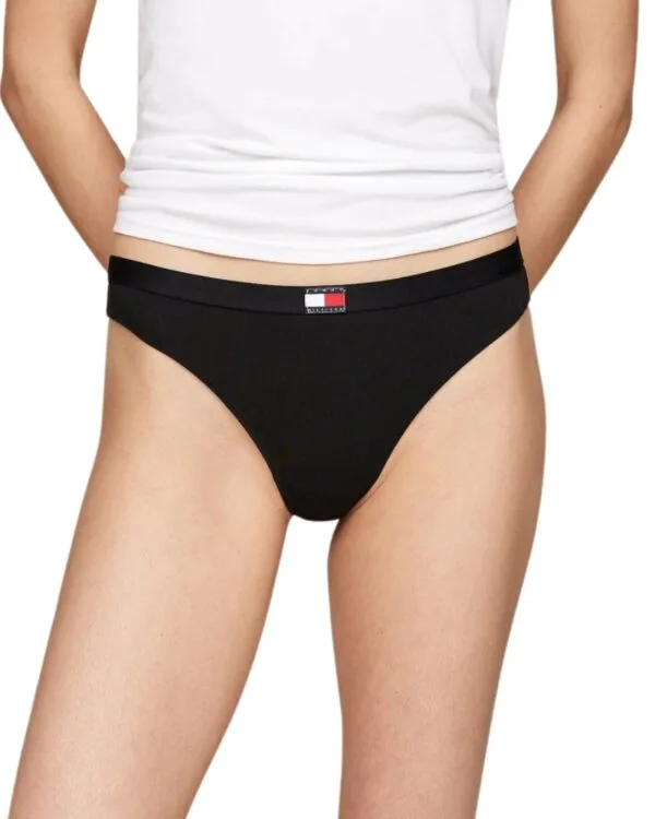 Dámská tanga Tommy Hilfiger UW0UW05641 FLAG THONG 3ks